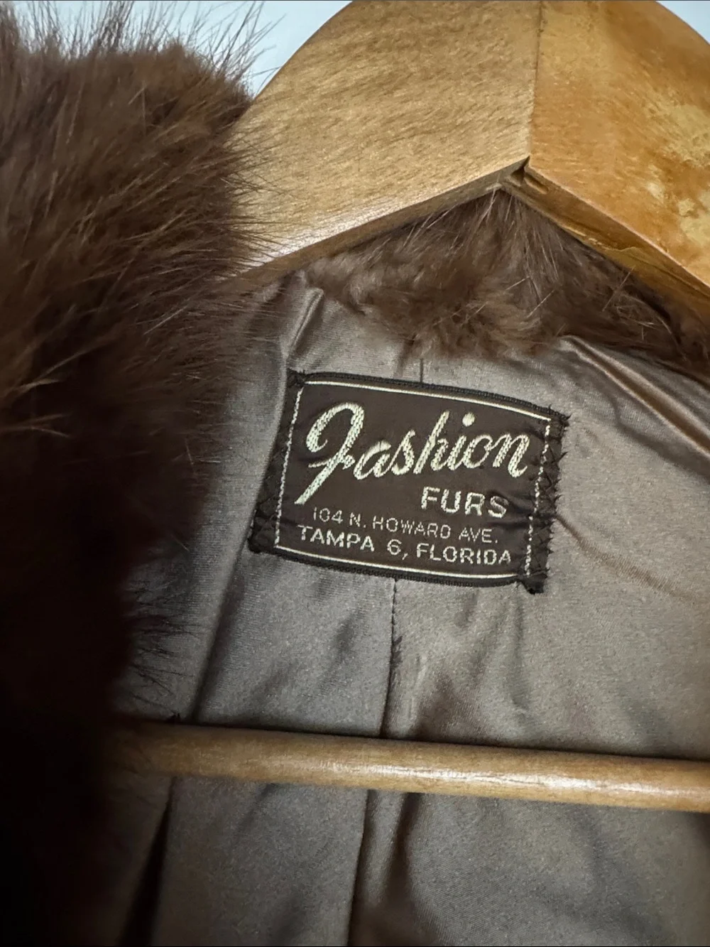 Vintage Brown Faux Fur Stole Capelet